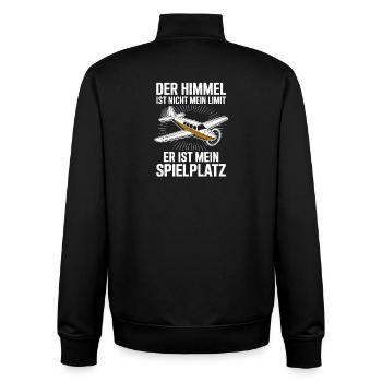  Der Himmel Ist Nicht Mein Limit Er Ist Mein - Unisex Organic Zip Sweatshirt von Stanley/Stella - Schwarz - Hinten - AI Model Male 185 light (185cm)