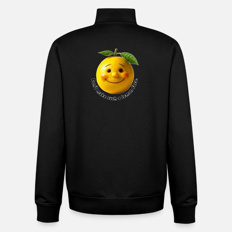 Zitrone mit süßem Lächeln - Unisex Organic Zip Sweatshirt von Stanley/Stella - Schwarz
