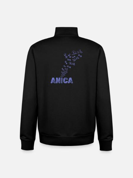 Anica as sailing - Unisex Organic Zip Sweatshirt by Stanley/Stella - black