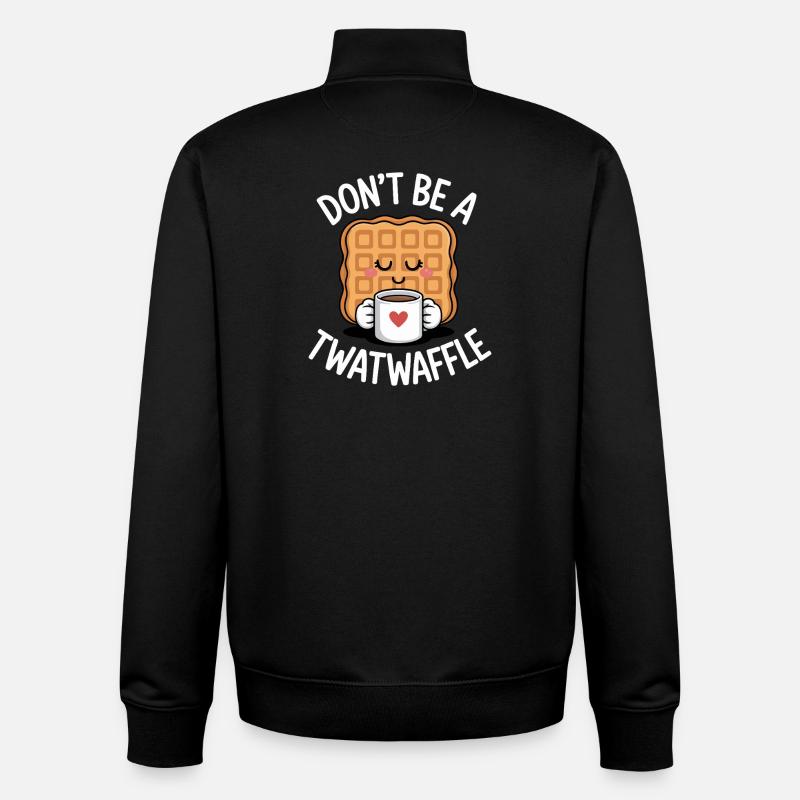 Don't Be A Twatwaffle - Unisex Organic Zip Sweatshirt by Stanley/Stella - black