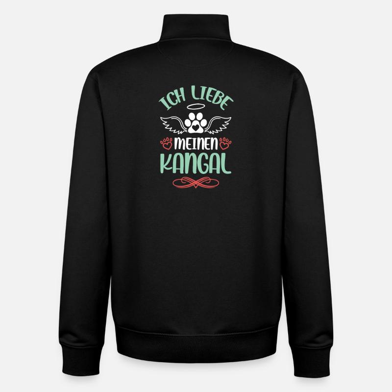 J’adore mon Kangal - Sweat zippé unisexe en coton bio Stanley/Stella - noir