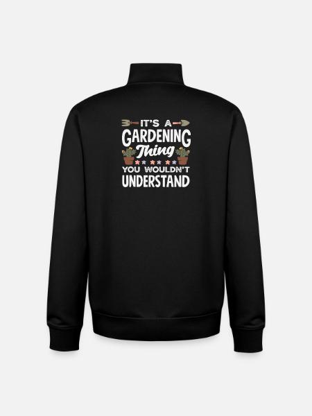 C’est une question de jardinage - Sweat zippé unisexe en coton bio Stanley/Stella - noir