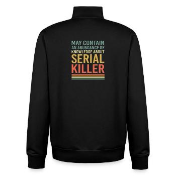 Krimi True Crime - Unisex Organic Zip Sweatshirt by Stanley/Stella - black - Back - AI Model Male 185 light (185cm)