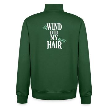 Seehaare Kümmern Sich Nicht Um - Unisex Organic Zip Sweatshirt von Stanley/Stella - Flaschengrün - Hinten - AI Model Male 185 dark (185cm)
