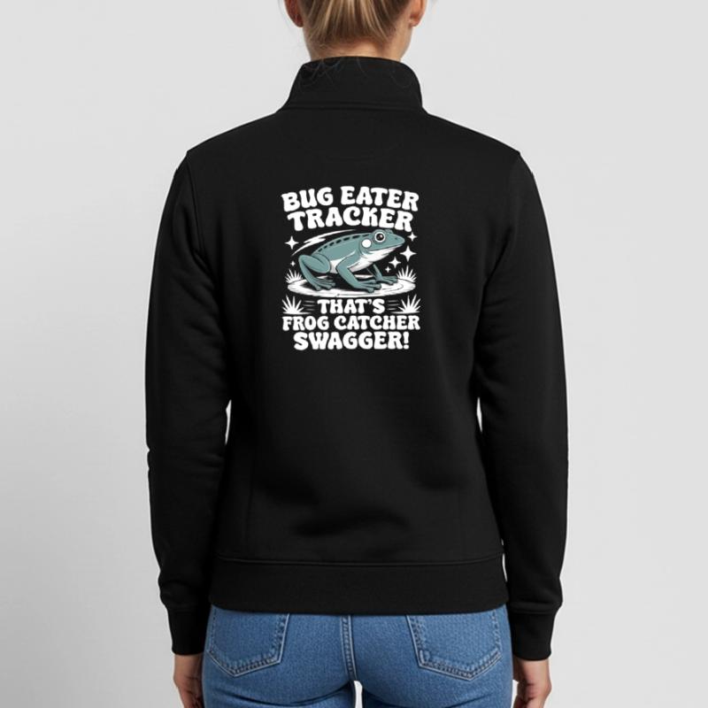 Frog Catcher Bug Eater Tracker Frog Unisex Organic Zip Sweatshirt von Stanley/Stella