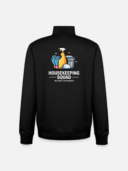 Funny Cleaning Design - Unisex Organic Zip Sweatshirt by Stanley/Stella - black