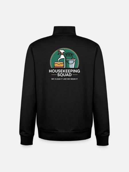 Funny Cleaning Design - Unisex Organic Zip Sweatshirt by Stanley/Stella - black