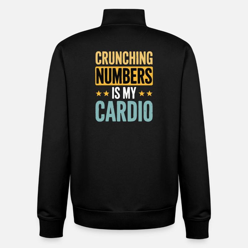 Calcul - Cardio Humour Financier - Sweat zippé unisexe en coton bio Stanley/Stella - noir