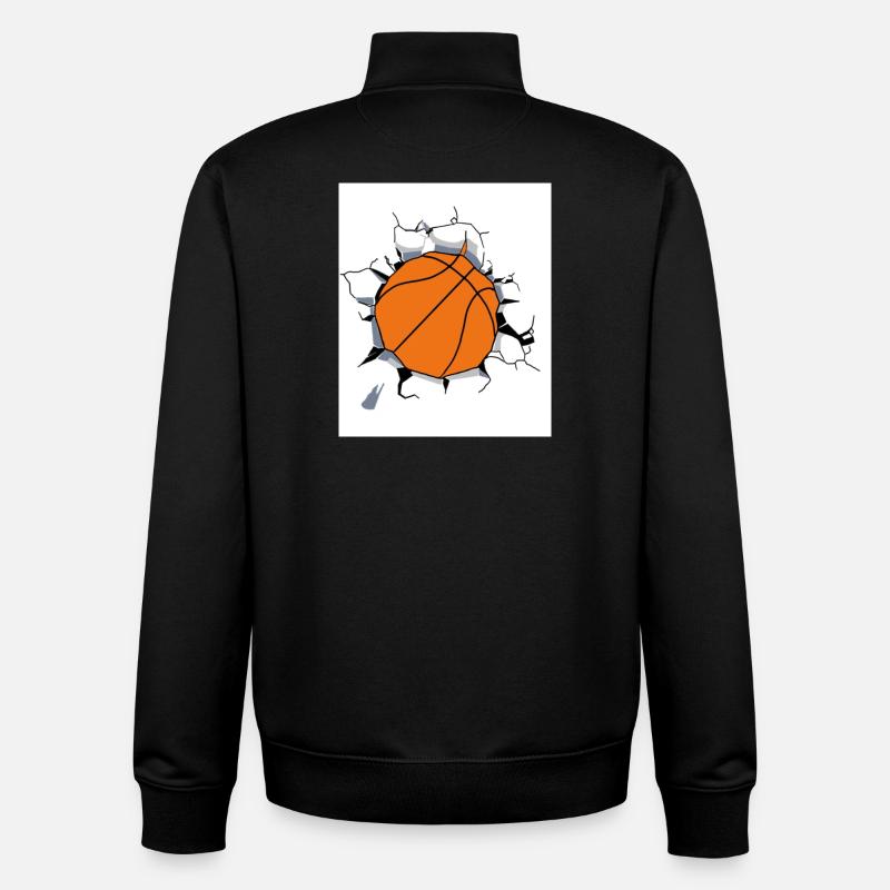 Basketball - Unisex Organic Zip Sweatshirt von Stanley/Stella - Schwarz