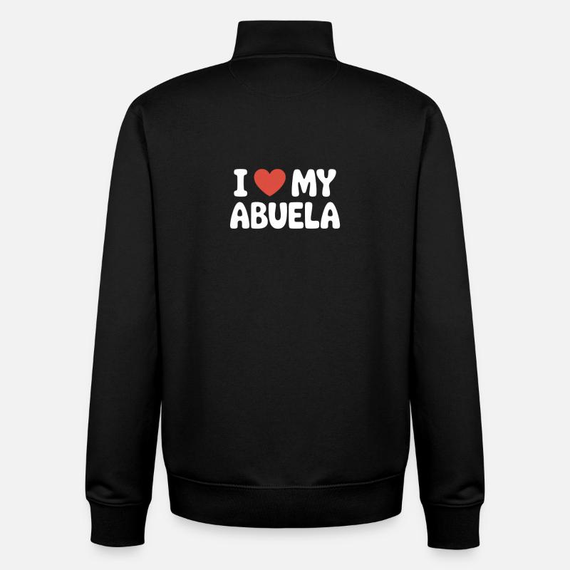 Ich liebe meine Großmutter - Unisex Organic Zip Sweatshirt von Stanley/Stella - Schwarz