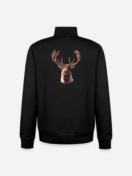 Rentiere Rentier - Unisex Organic Zip Sweatshirt von Stanley/Stella - Schwarz
