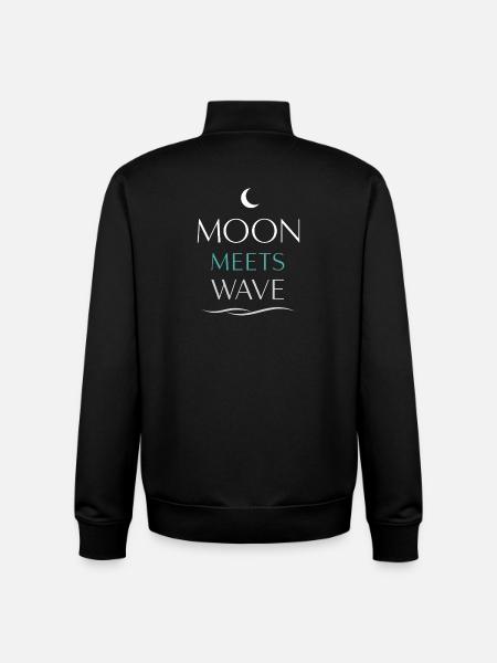 Night boating with - Unisex Organic Zip Sweatshirt by Stanley/Stella - black