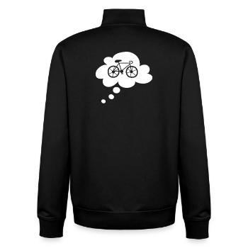 Road Bike Cloud Bike Sport Tour Hobby Bike Fan - Unisex Organic Zip Sweatshirt by Stanley/Stella - black - Back - AI Model Male 185 light (185cm)