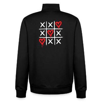 Graffiti Herzen – Dripping Love Street-Art - Unisex Organic Zip Sweatshirt von Stanley/Stella - Schwarz - Hinten - AI Model Male 185 light (185cm)