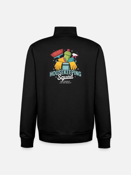 Lustiges Putzen Design - Unisex Organic Zip Sweatshirt von Stanley/Stella - Schwarz
