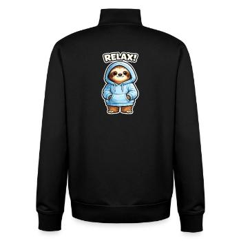 Relax Sloth Hoodie - Unisex Organic Zip Sweatshirt von Stanley/Stella - Schwarz - Hinten - AI Model Male 185 light (185cm)