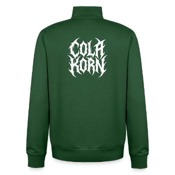Cola Korn Black Metal – Extremes Logo Motiv - Unisex Organic Zip Sweatshirt von Stanley/Stella - Flaschengrün - Hinten - AI Model Male 185 dark (185cm)