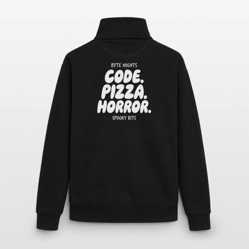 Byte Nächte: Code Pizza Horror Unisex Organic Zip Sweatshirt von Stanley/Stella