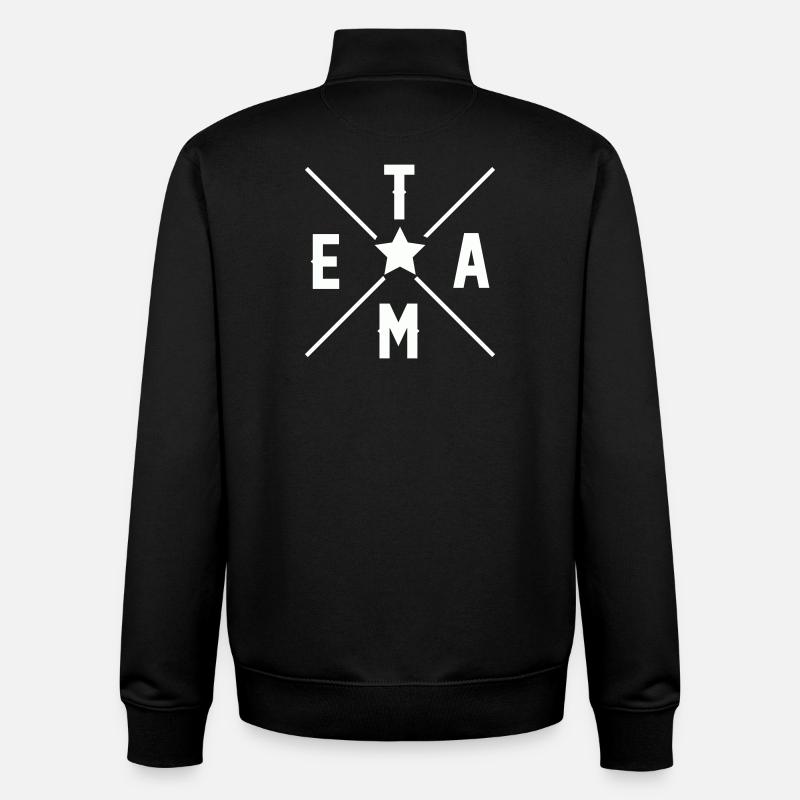 Team - Unisex Organic Zip Sweatshirt von Stanley/Stella - Schwarz