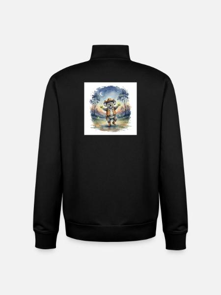 Mehni der cowboyKoala - Unisex Organic Zip Sweatshirt von Stanley/Stella - Schwarz