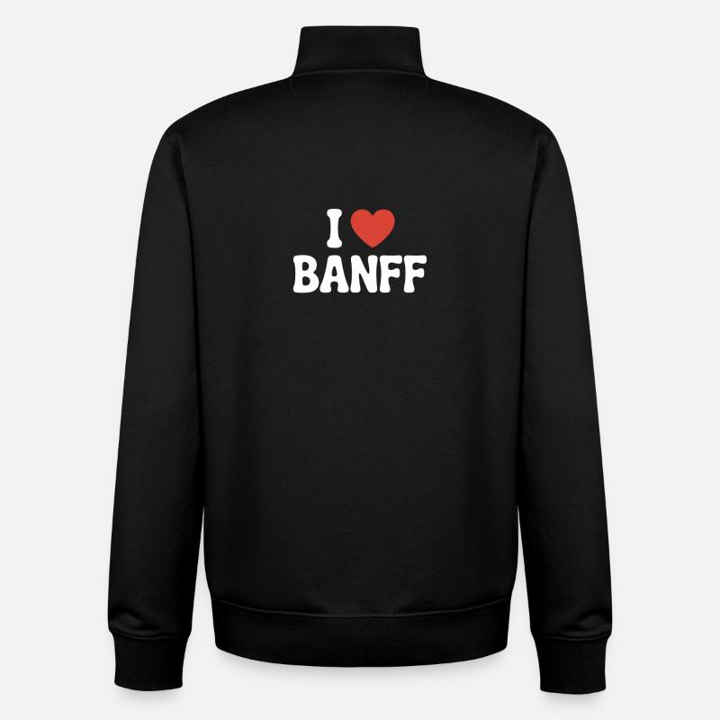 J’adore Banff - Sweat zippé unisexe en coton bio Stanley/Stella - noir