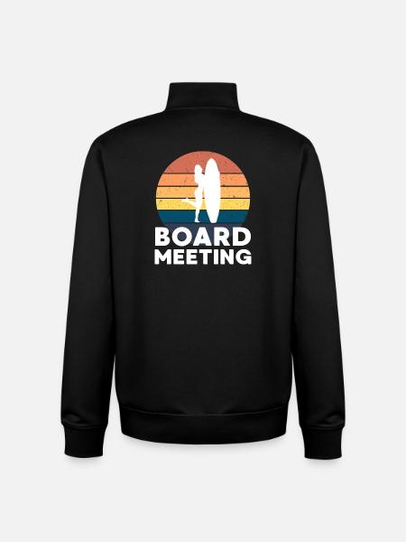 Surfing Board Meeting - Unisex Organic Zip Sweatshirt by Stanley/Stella - black