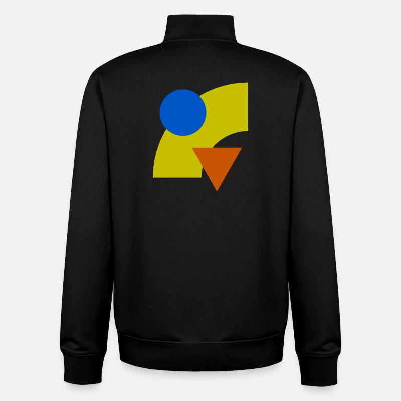 Constellation géométrique des couleurs - Sweat zippé unisexe en coton bio Stanley/Stella - noir