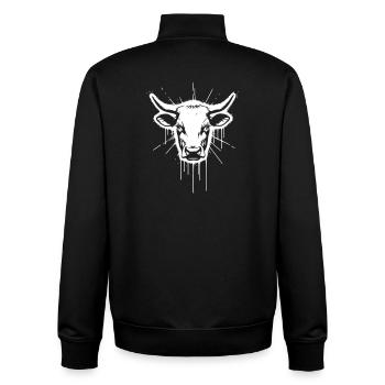 Stier Kopf Bulle Graffiti Vektor - Unisex Organic Zip Sweatshirt von Stanley/Stella - Schwarz - Hinten - AI Model Male 185 light (185cm)