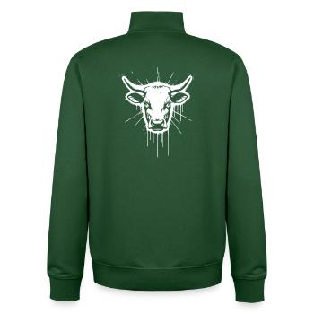 Stier Kopf Bulle Graffiti Vektor - Unisex Organic Zip Sweatshirt von Stanley/Stella - Flaschengrün - Hinten - AI Model Male 185 dark (185cm)