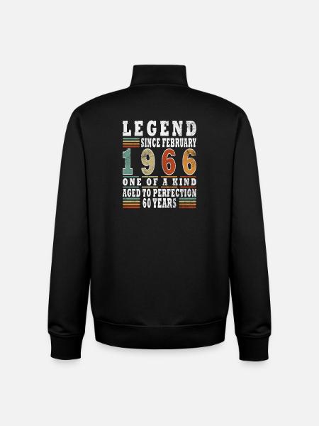 February 1966 Jubilee 1966 Legends February - Unisex Organic Zip Sweatshirt by Stanley/Stella - black