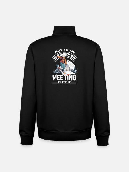 Snowboarden Snowboardtreffen Sessellift - Unisex Organic Zip Sweatshirt von Stanley/Stella - Schwarz