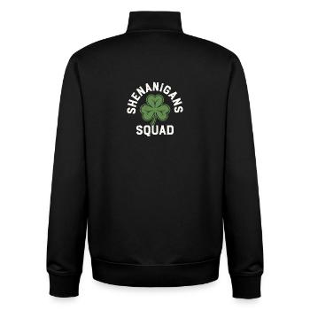 Shenanigans Squad Shamrock - Unisex Organic Zip Sweatshirt by Stanley/Stella - black - Back - AI Model Male 185 light (185cm)