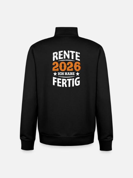 Pension 2026 | I've finished - Pension Rentner - Unisex Organic Zip Sweatshirt by Stanley/Stella - black