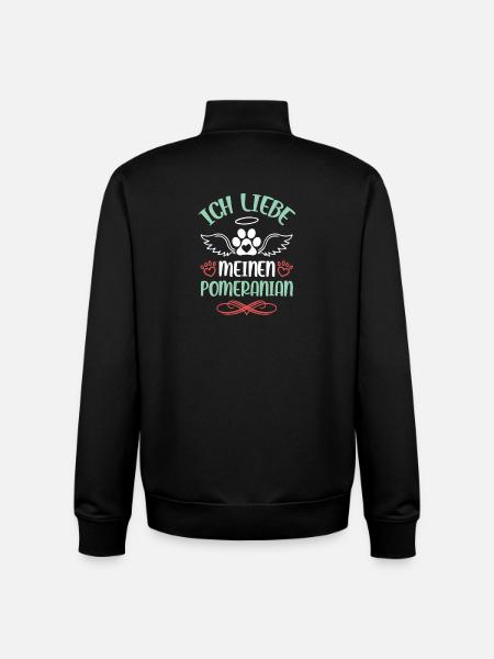 Ich liebe meinen Pomeranian - Unisex Organic Zip Sweatshirt von Stanley/Stella - Schwarz