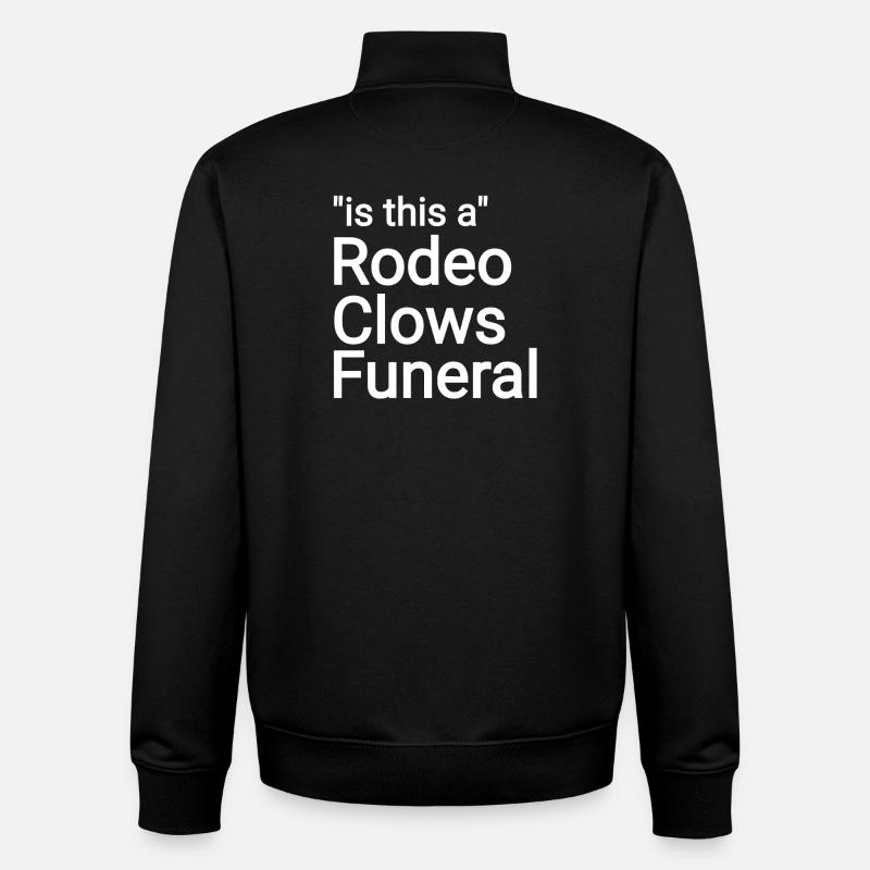 Texte funéraire des clowns du rodéo - Sweat zippé unisexe en coton bio Stanley/Stella - noir