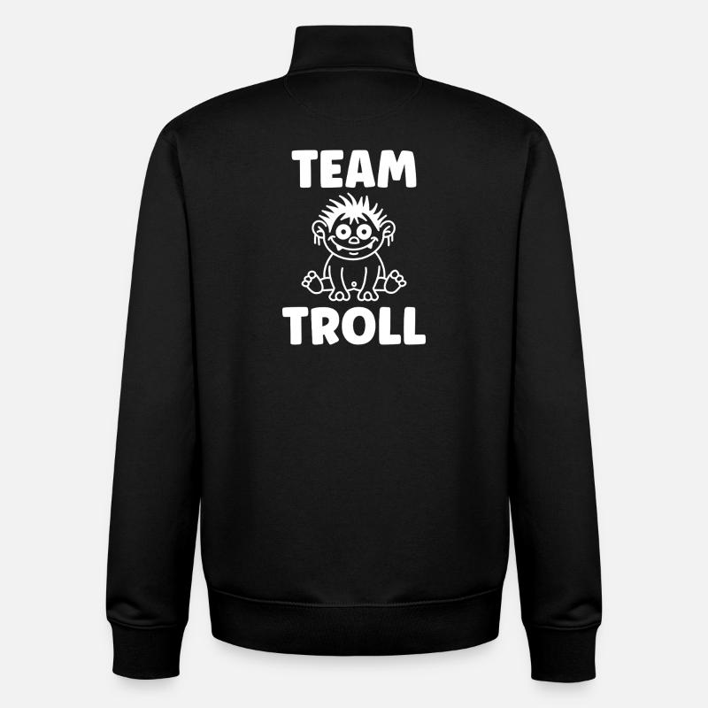 Troll - Unisex Organic Zip Sweatshirt von Stanley/Stella - Schwarz