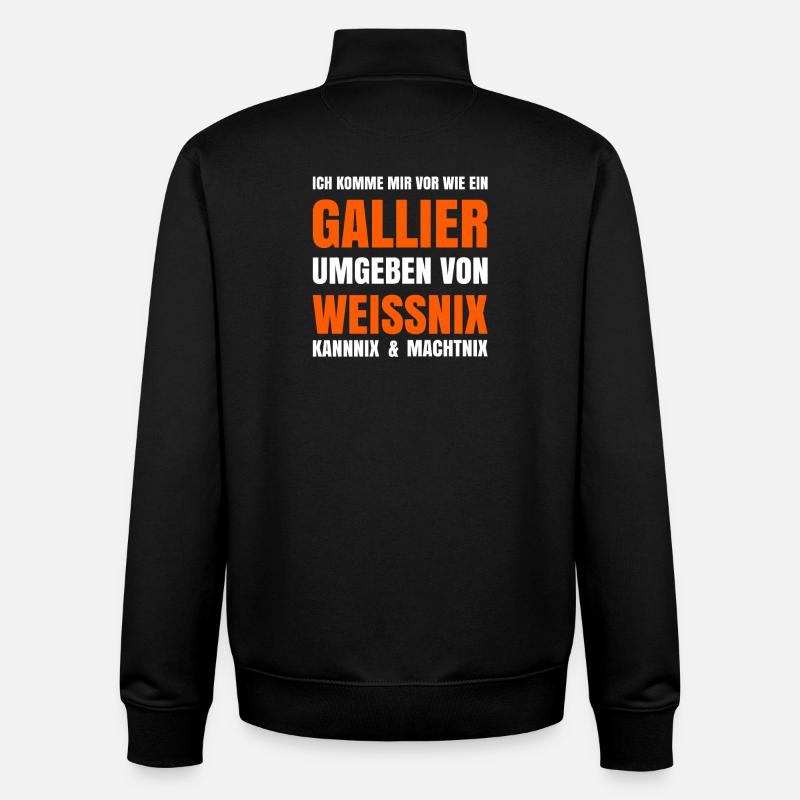I feel like a Gaul - Unisex Organic Zip Sweatshirt by Stanley/Stella - black