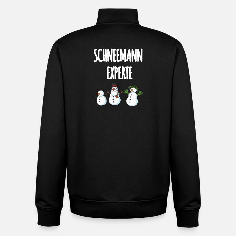 Schneemann Experte - Unisex Organic Zip Sweatshirt von Stanley/Stella - Schwarz