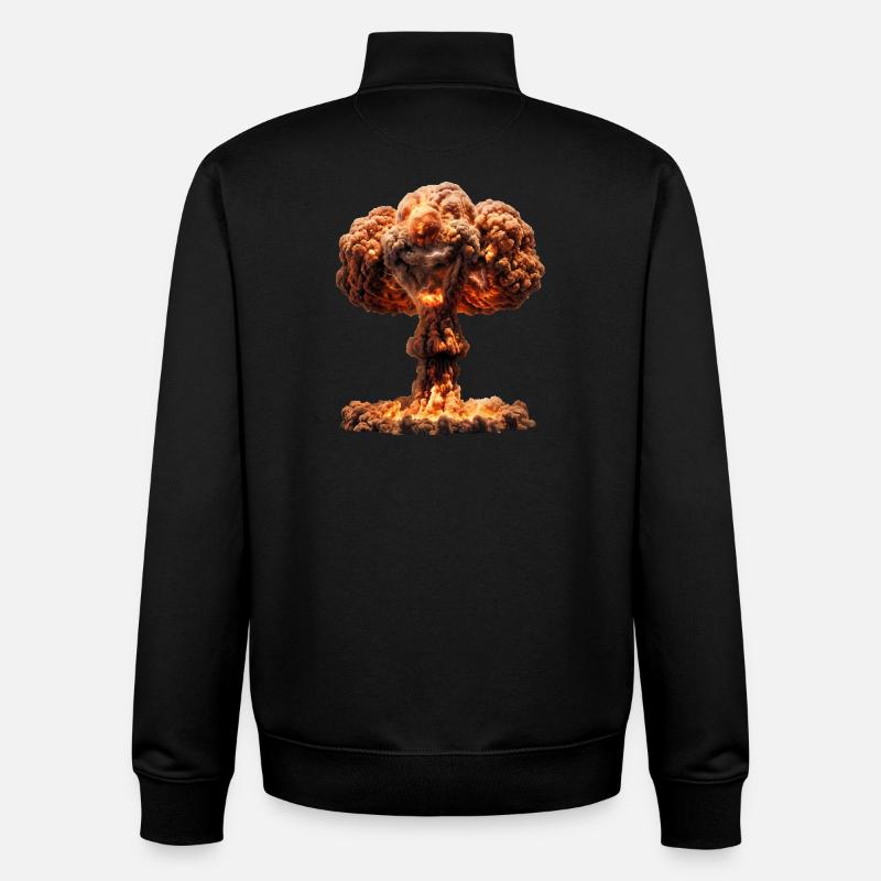 La puissance des atomes - Sweat zippé unisexe en coton bio Stanley/Stella - noir