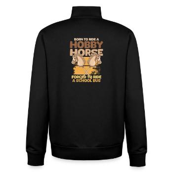Hobby Horse Schulbus - Unisex Organic Zip Sweatshirt von Stanley/Stella - Schwarz - Hinten - AI Model Male 185 light (185cm)