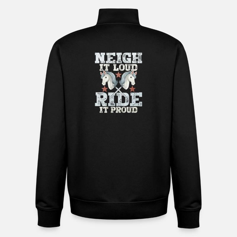 Hurlement bruyant Roulez fier Passe-temps - Sweat zippé unisexe en coton bio Stanley/Stella - noir