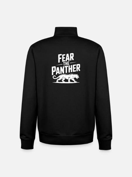 Crainte de la Panthère - Sweat zippé unisexe en coton bio Stanley/Stella - noir