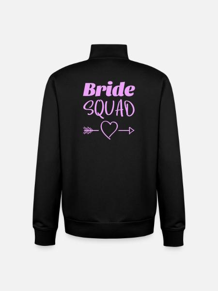 Bride Squad Heart Arrows Design - Unisex Organic Zip Sweatshirt by Stanley/Stella - black