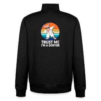 Tierarzt Tiermedizin Veterinär Tierärztin - Unisex Organic Zip Sweatshirt von Stanley/Stella - Schwarz - Hinten - AI Model Male 185 light (185cm)
