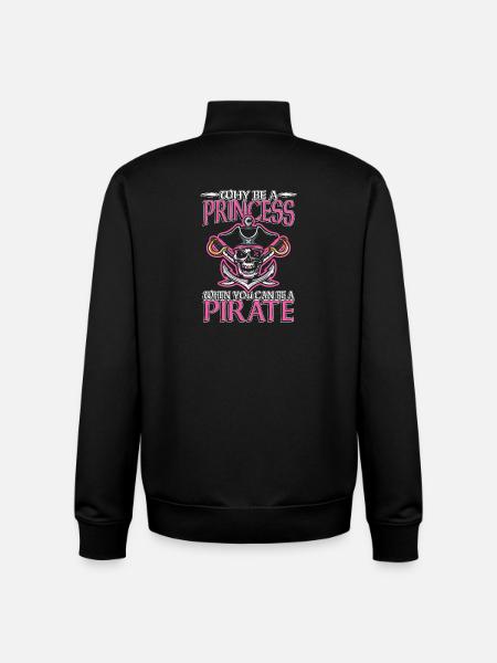 Pirate Princess Skull Edition - Unisex Organic Zip Sweatshirt by Stanley/Stella - black