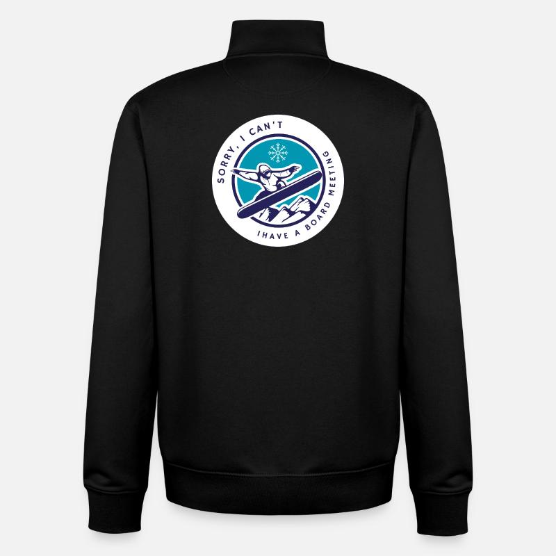 Snowboarding Board Meeting - Unisex Organic Zip Sweatshirt von Stanley/Stella - Schwarz