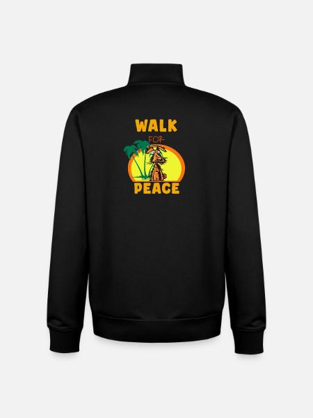 Go for Peace Dog - Unisex Organic Zip Sweatshirt by Stanley/Stella - black