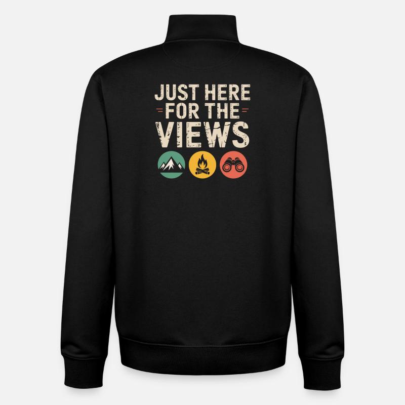 Views First Outdoor Tee - Unisex Organic Zip Sweatshirt by Stanley/Stella - black