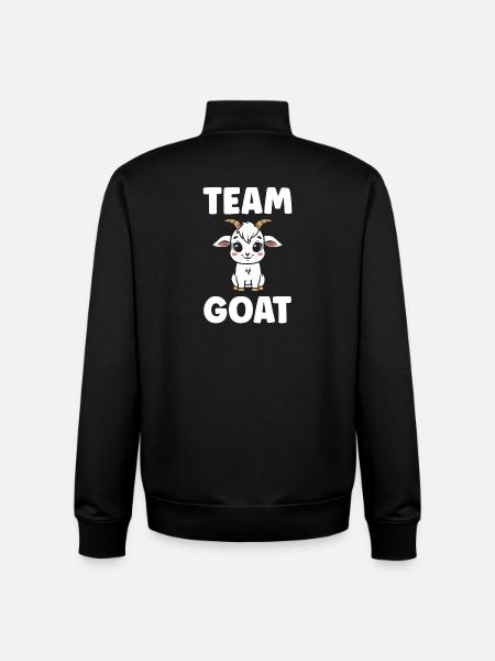 Team Goat Goat Cartoon - Unisex Organic Zip Sweatshirt by Stanley/Stella - black