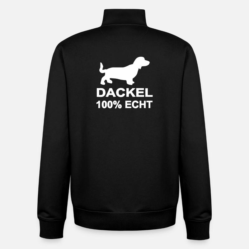 Dackel - Unisex Organic Zip Sweatshirt von Stanley/Stella - Schwarz